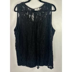 Shannon Ford Lace Whimsy Goth Plus Tank Top Size 2X
